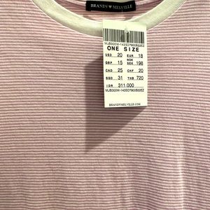 Brandy Melville Pink Stripped Crop